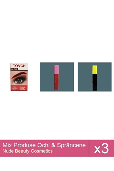 Makeup Set Mix 3 produse Rimel Sprancene: Rimel Ushas , Negru, Vopsea sprance...