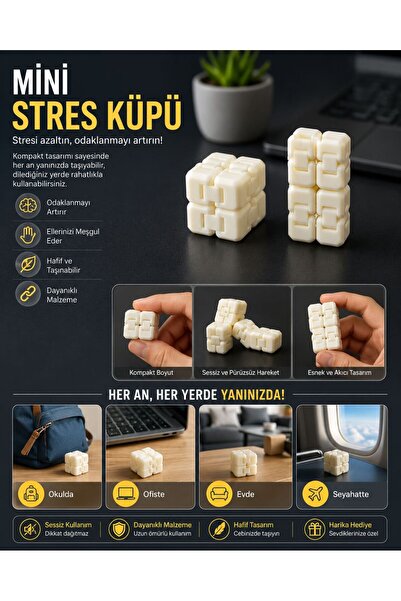 Umut's 1 adet Mini stres küpü cep boy - Renk değişebilir