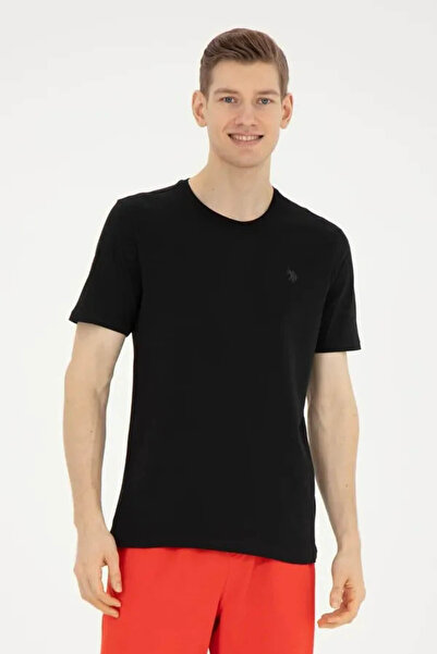 U.S. Polo Assn. Gts01Iy026 تي شيرت رجالي أسود PU-8732