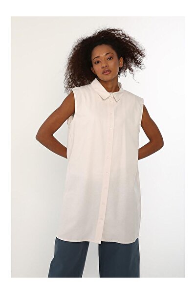LC Waikiki Nevavm Light Pink-Sleeveless Basic Shirt Tunic with a Difference