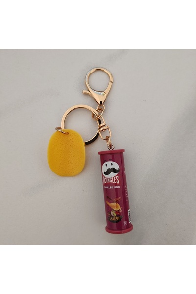 Choice1 5cm B Creative Potato Chip Keychain - Realistic Resin Snack Potato Ch...