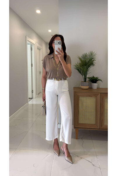 BİRCANÇİL Tiraswe White Tencel Pants