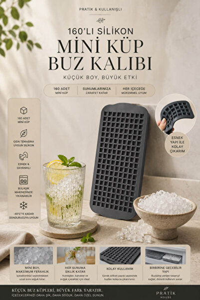 Anadolu Saray 160’lı Mini Küp Silikon Buz Kalıbı | Esnek Yapılı Pratik Mini B...
