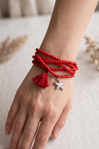 PETEK AKSESUAR Multiple Bead Tassel Sea Star Bracelet
