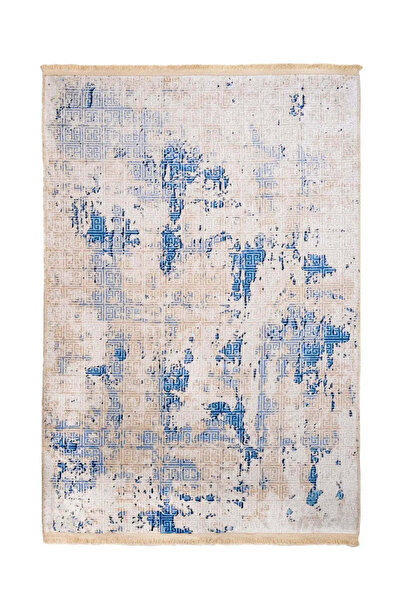 halinet Halı.Net Beige Ethnic Bohemian Washable Non-Slip Living Room Carpet P...