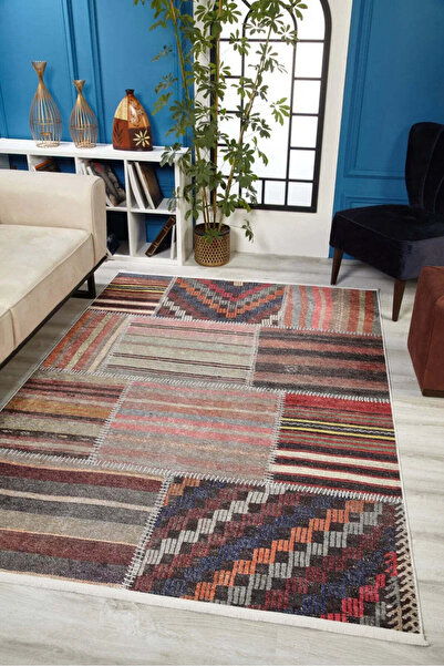 halinet Halı.Net Multi-Colored Modern Washable Non-Slip Living Room Carpet Ha...