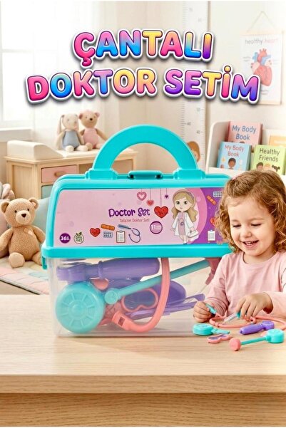 Tıfıl Toys Çocuklar İçin Taşınabilir Çantalı Doktor Muayene Seti - Eğitici Ev...