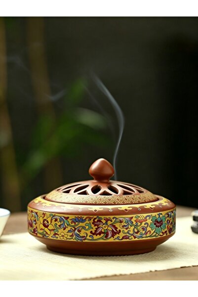 Baytvibes Ramadan Enamel Incense Burner Craft Decor Portable Indoor Incense H...