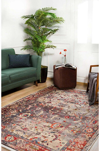 halinet Halı.Net Multi-Colored Vintage Antique Washable Non-Slip Living Room ...