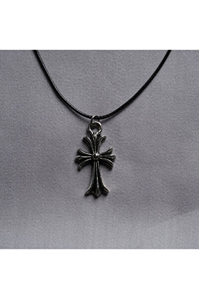 NO BRAND Haç çiçek y2k grunge gotik chrome hearts streetwear kolye