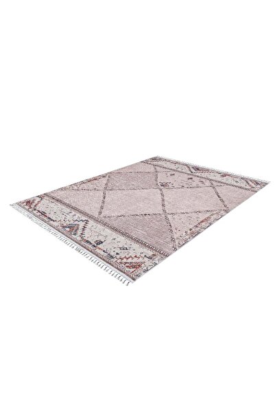 halinet Halı.Net Cream Modern Washable Non-Slip Living Room Carpet Haln-Hln5097