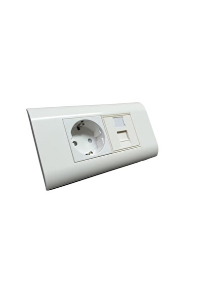LanKATT Priză electrică și de date/voce, 1 Schuko și 1 x UTP cat6A 10GB - 10 ...