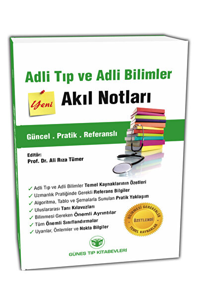 Güneş Tıp Kitabevleri Adli Tıp ve Adli Bilimler Akıl Notları