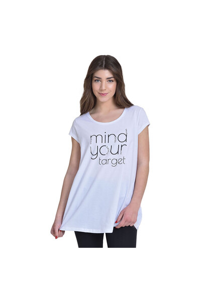 Target Tricou lung cu mânecă scurtă pentru femei " A "   Tricotaj s...