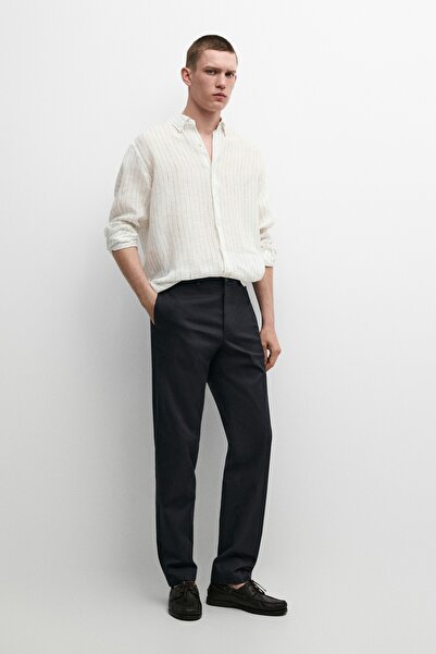 Massimo Dutti Slim fit dokulu pantolon