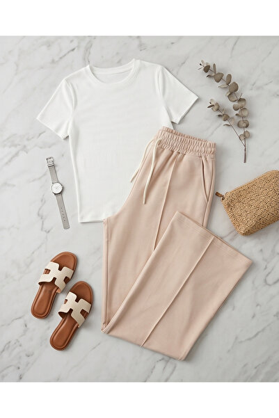 Hirazenmoda Girl's Loose-Fitting Palazzo Sweatpants