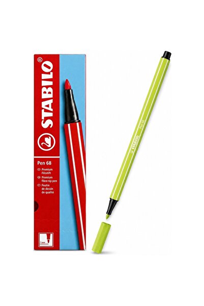 Stabilo Felt Tip Paint Marker 1 mm Lime Green 68/14 Pack of 10