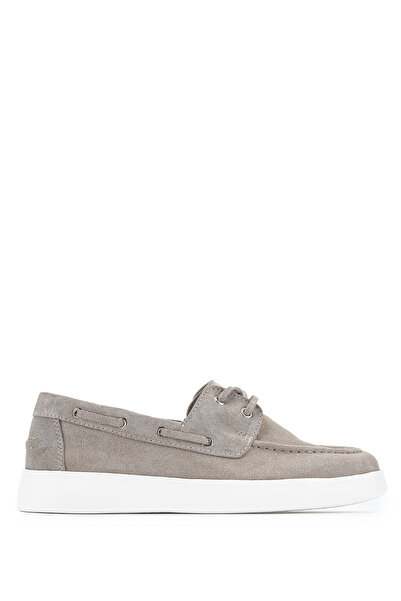 Tamer Tanca Women's Genuine Leather Beige Suede Casual Shoes