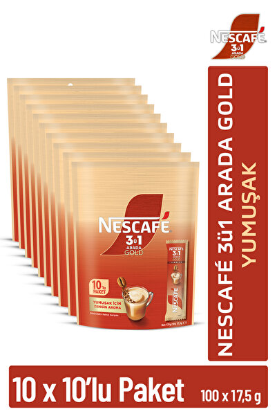 Nescafe Nescafé 3ü1 Arada Gold Yumuşak 10'lu Çoklu Paket (10 Adet)