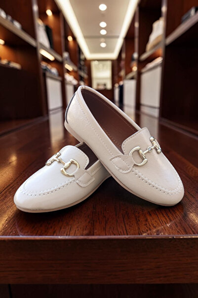 VİVA SHOES Kadın Loafer Casual Tokalı Babet Günlük Giyim Termo Taban Rahat Kalıp