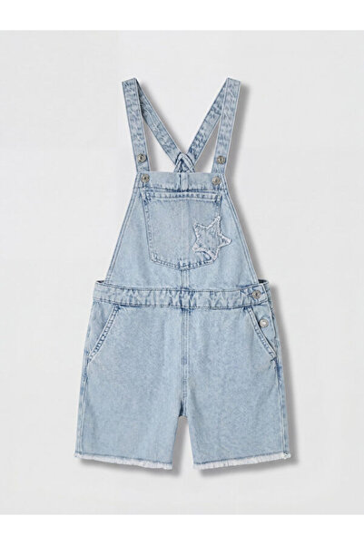 LC Waikiki Rmz Gi̇yi̇m Farkiyla Girls' Jean Shorts Salopet
