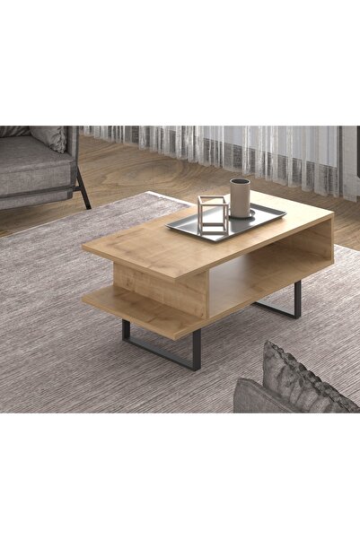 MERT SERT MOBİLYA Diva Orta Sehpa 90cm x 45 cm Metal Ayaklı