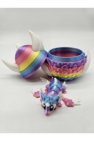 OEM Jucarie Articulata Dragon Inghetata - Figurina Flexibila cu Ou Decorativ