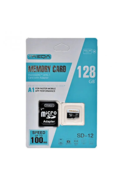 Petreq microSDHC Class 1 (U1) 128GB memory card with SD adapter TREQA SD-12-128G