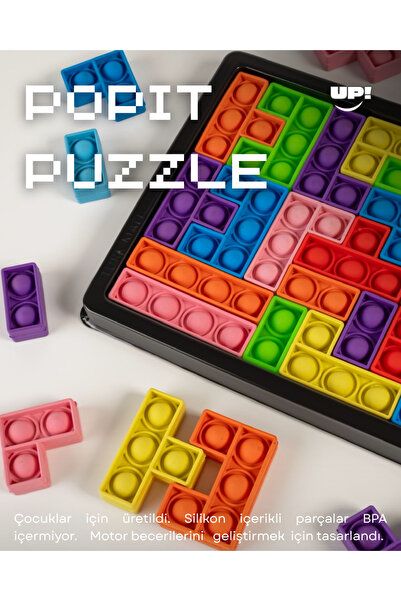 siliconist Popit Puzzle Eğitici Silikon Oyuncak 42 Parça Yapboz - BPA Free - ...