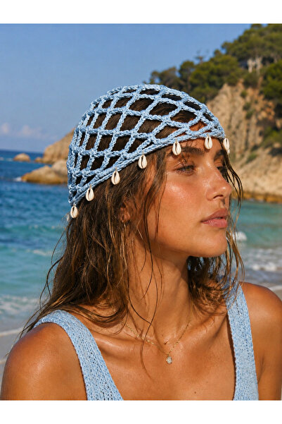 Venus Design Knitted seashell beanie hat