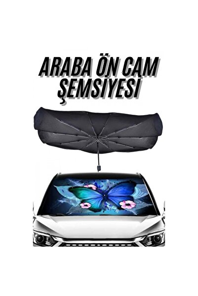 Monyer Tüm Araçlara Uyumlu Oto Ön Cam Güneşlik Şemsiyesi Katlanabilir Araç Güneş Koruyucu Oto Güneşlik Perde