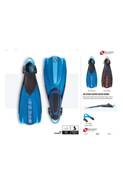 Cressi Maui Dalış Paleti BLACK - RED - M-L
