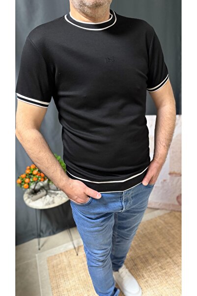 HUMBLE / HUSTLE , BISIKLET YAKA, BELİ VE KOLU DETAYLI, FIT KESIM TIŞÖRT
