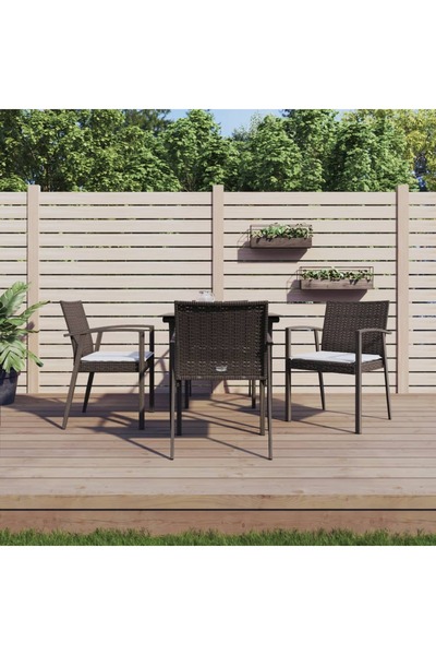 Concept Set mobilier de grădină cu perne, 5 piese, poliratan și oțel