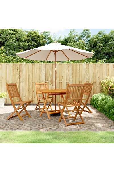 vidaxl Set mobilier de gradina, 5 piese, lemn masiv de acacia