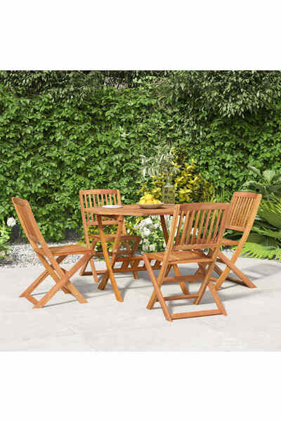 vidaxl Garden furniture set, 5 pieces, solid acacia wood