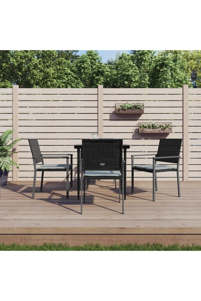 Concept Set mobilier de grădină cu perne, 5 piese, poliratan și oțel