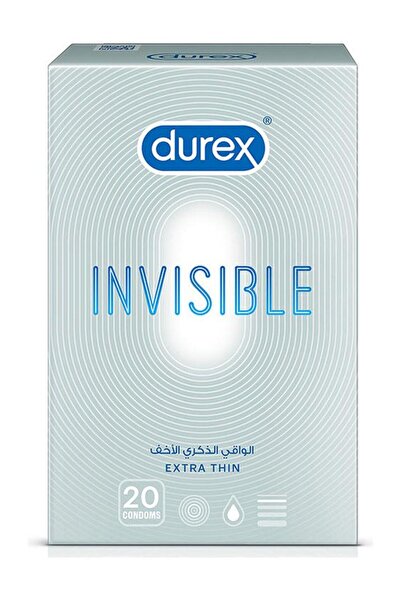 Durex Play واقي ذكري غير مرئي من دوريكس - عبوة 20 قطعة