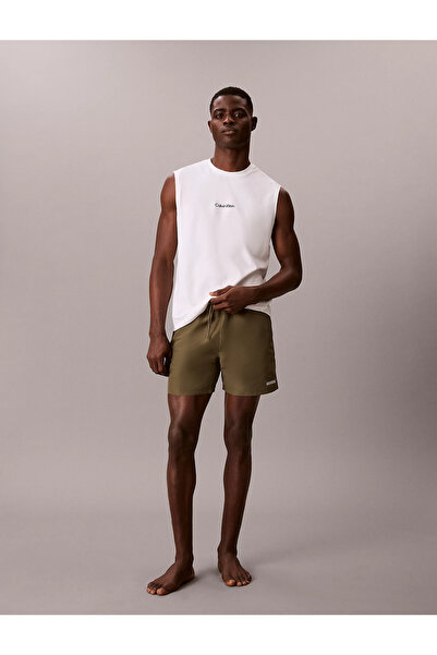 Calvin Klein Men's Brand Logo White T-Shirt Suitable for Daily Use