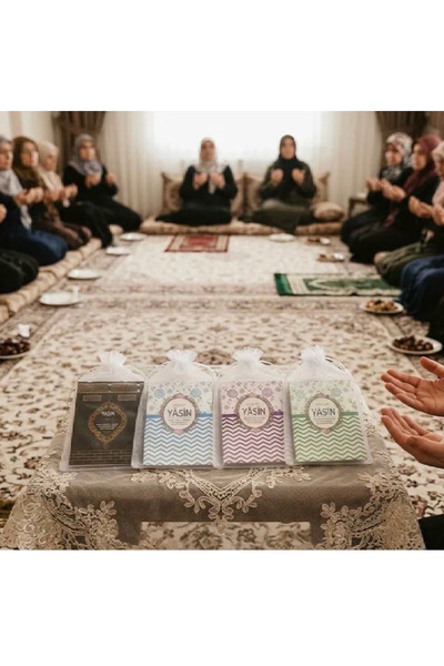 SHR tasarım 40 ADET 1.KALİTE İSME ÖZEL TÜL KESE İÇİNDE YASİN CENAZE YENİDOĞAN...
