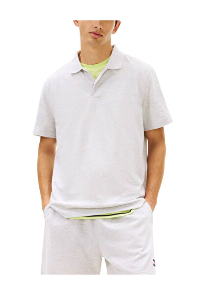 Tommy Hilfiger Ανδρικό Waffle Polo Γκρι Tommy Jeans DM0DM22703-P08
