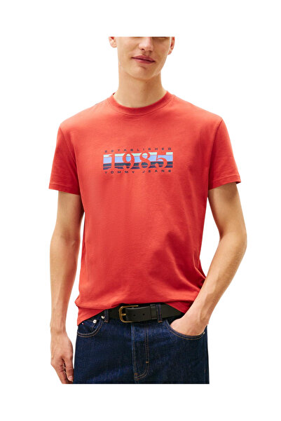 Tommy Hilfiger Ανδρικό T-shirt Κόκκινο Tommy Jeans DM0DM22307-XL0