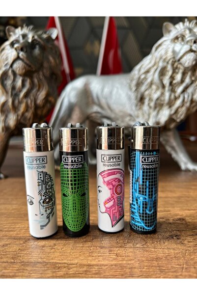Clipper Reusable Kalın Model 4 Adet Çakmak