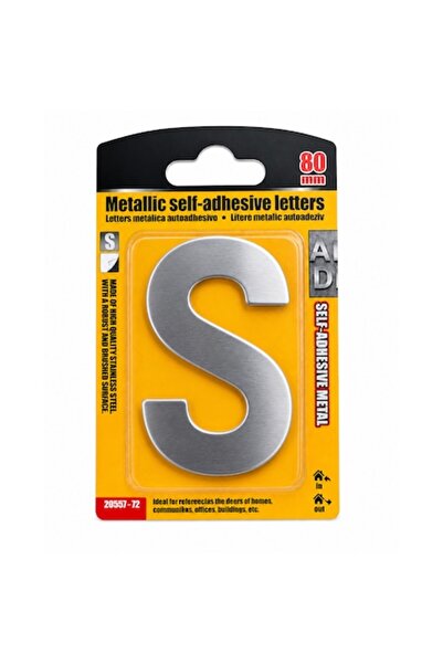 OEM Literă metalică decorativă "S", autoadezivă, pentru ușă/semnalizare/numer...