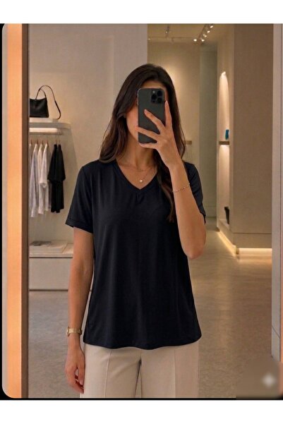 Azram Fashion Γυναικείο μπλουζάκι με λαιμόκοψη V