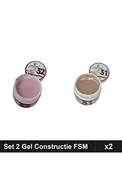 Makeup Set 2 Gel Constructie UV LED FSM 15g, Nuante 31 32, Constructie Unghii