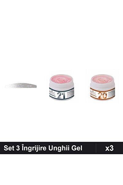 Makeup Set 3 Piese Îngrijire Unghii - Pilă Emma 100/120 + 2x Gel Construcție ...