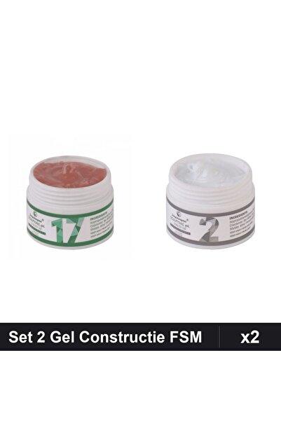 Makeup Set 2 Geluri Constructie UV LED FSM 15g, Nuante 17 02, Builder Gel Pro...