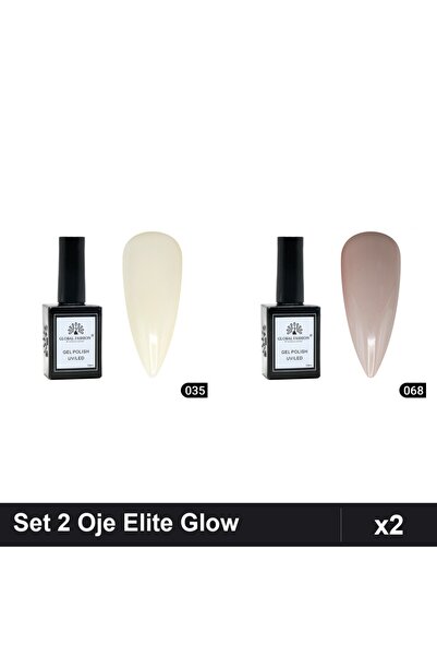 Makeup Set 2 Oje Semipermanente Global Fashion Elite Glow 15ml, Nuante 035 06...
