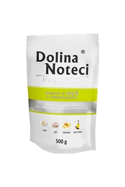 Dolina Noteci Premium Bogat în carne de gâscă cu cartofi - Hrană umedă pentru...
